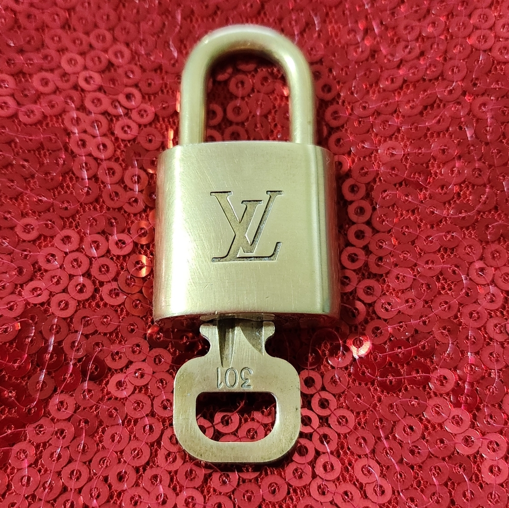 Louis Vuitton Goldtone Lock and Key Number 301